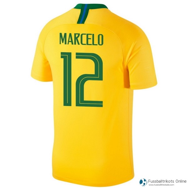 Brasilien Trikot Heim Marcelo 2018 Gelb Fussballtrikots Günstig